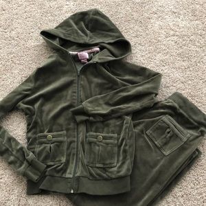 Olive green Juicy couture jump suit